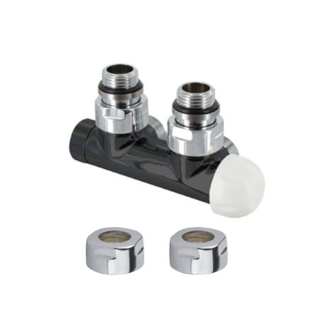 Corner thermostatic valve/black