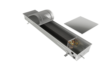 FRM trench heater with lamellar exchanger, heating, humid areas
